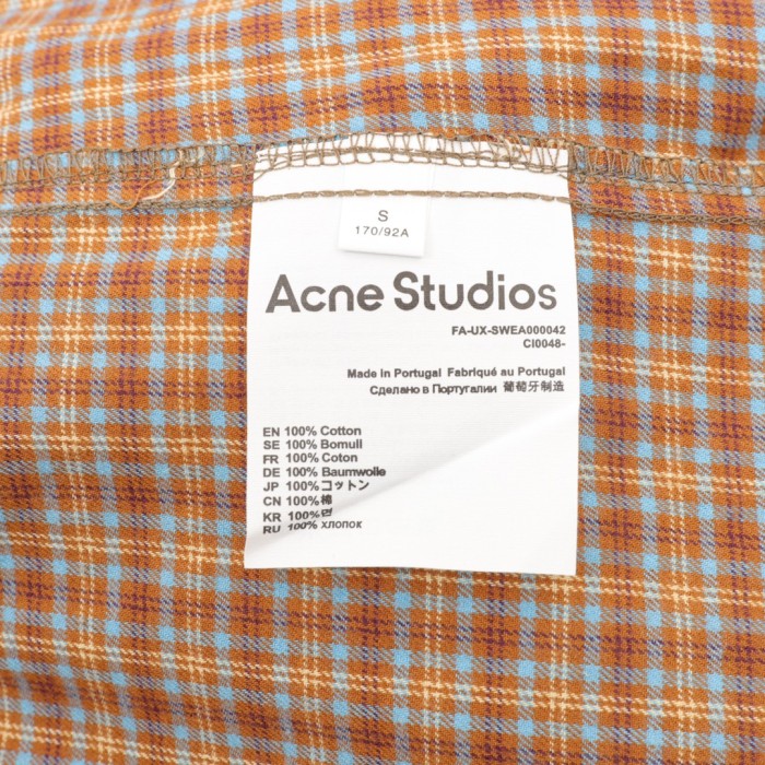 Acne Studios Men's Sampa Dry Flannel Check Shirt