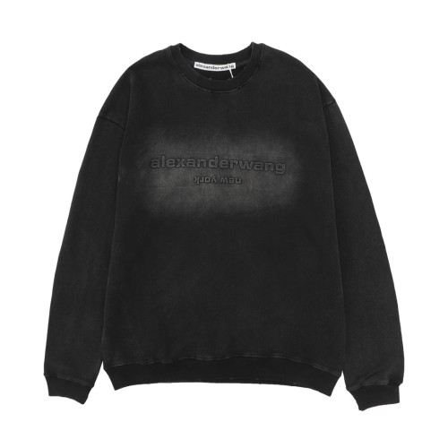 Alexander Wang Debossed Logo Oversize Crewneck Sweatshirt