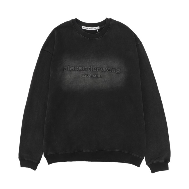 Alexander Wang Debossed Logo Oversize Crewneck Sweatshirt