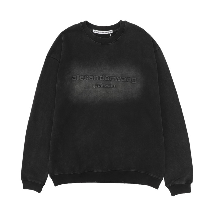 Alexander Wang Debossed Logo Oversize Crewneck Sweatshirt