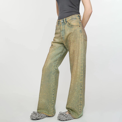 Acne Studio Crystal Rhinestone Jeans