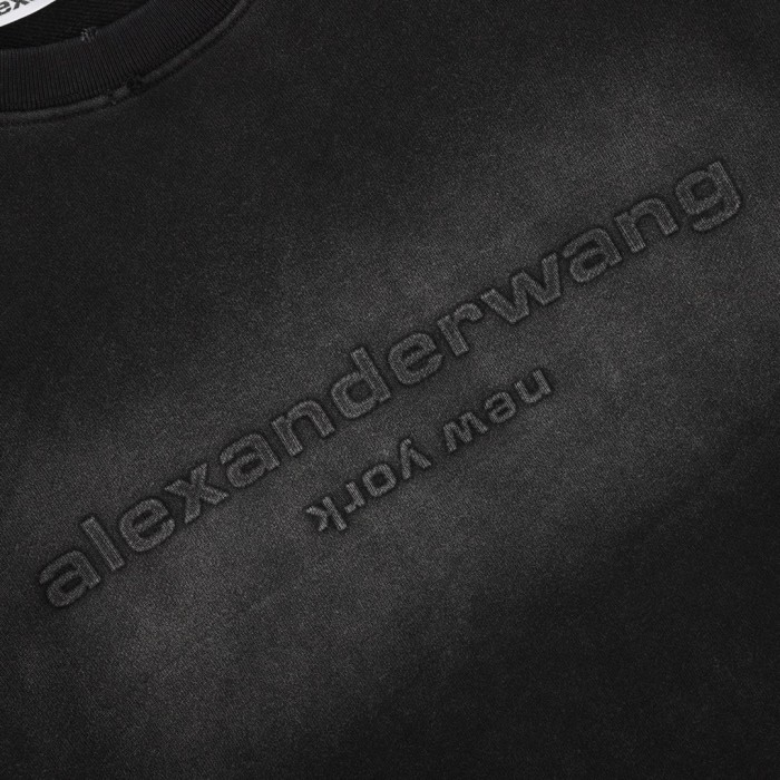 Alexander Wang Debossed Logo Oversize Crewneck Sweatshirt