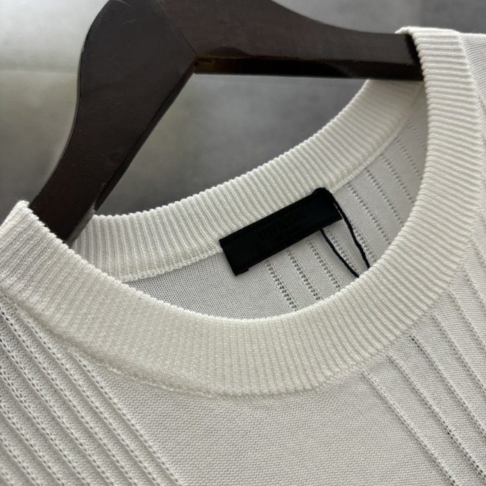 Prada Metal Logo Short-Sleeved T-Shirt