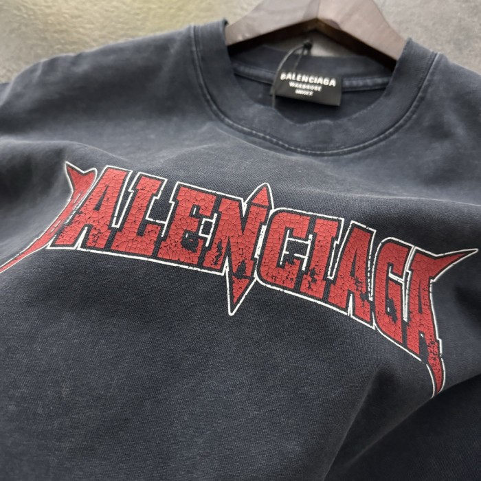 Balenciaga Snowflake Print Short-Sleeved T-Shirt