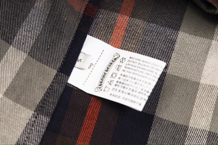 Chrome Hearts Jacquard Cross Logo Check Shirt