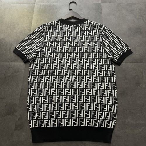 FENDI FF-motif Knitted Jumper Short Sleeve T-Shirt