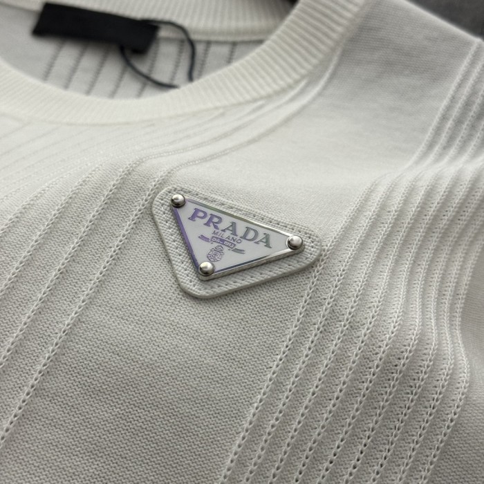 Prada Metal Logo Short-Sleeved T-Shirt
