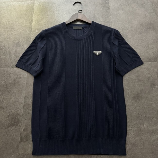 Prada Metal Logo Short-Sleeved T-Shirt