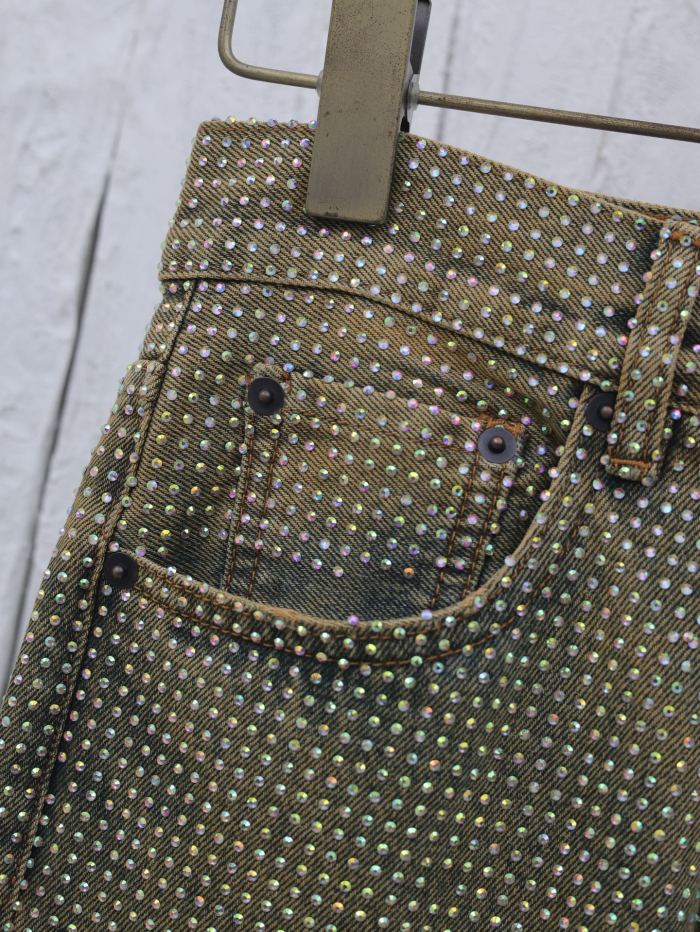 Acne Studio Crystal Rhinestone Jeans