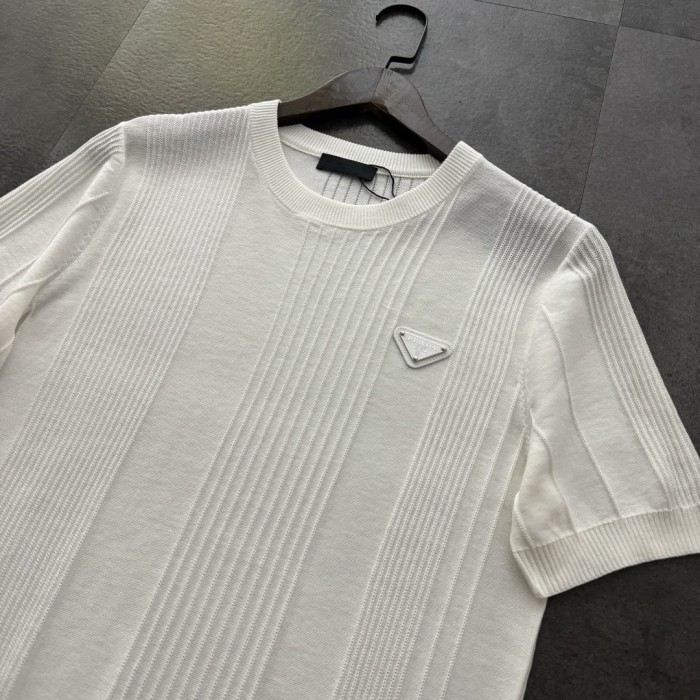 Prada Metal Logo Short-Sleeved T-Shirt