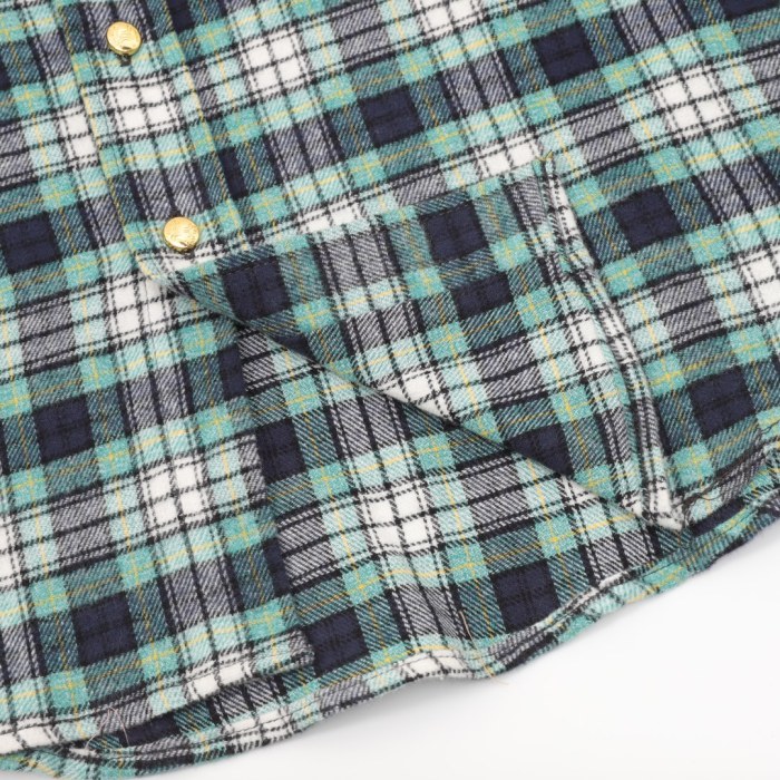 Celine Green Check Flannel Long Sleeve Shirt