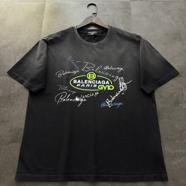 Balenciaga Baseball Signature Short Sleeve T-Shirt