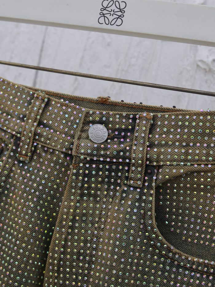 Acne Studio Crystal Rhinestone Jeans