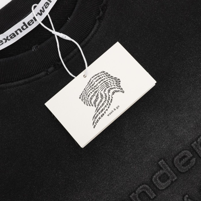 Alexander Wang Debossed Logo Oversize Crewneck Sweatshirt