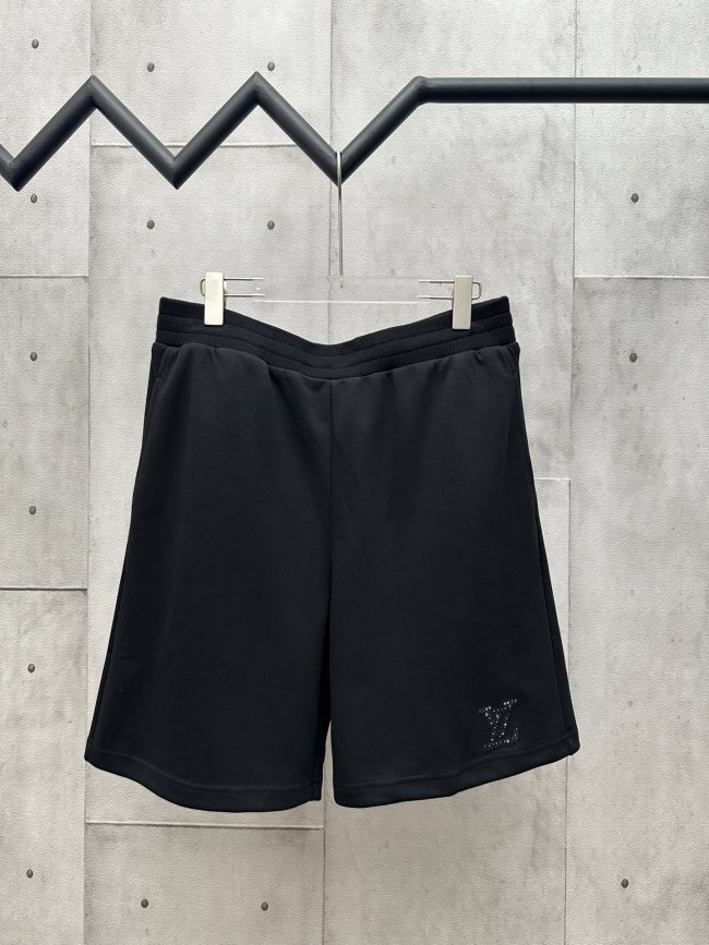Louis Vuitton Logo Diamond Cotton Knit Shorts
