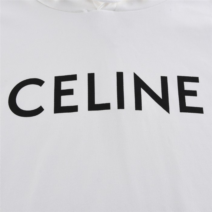 Celine 2021 Signature Logo Hoodie