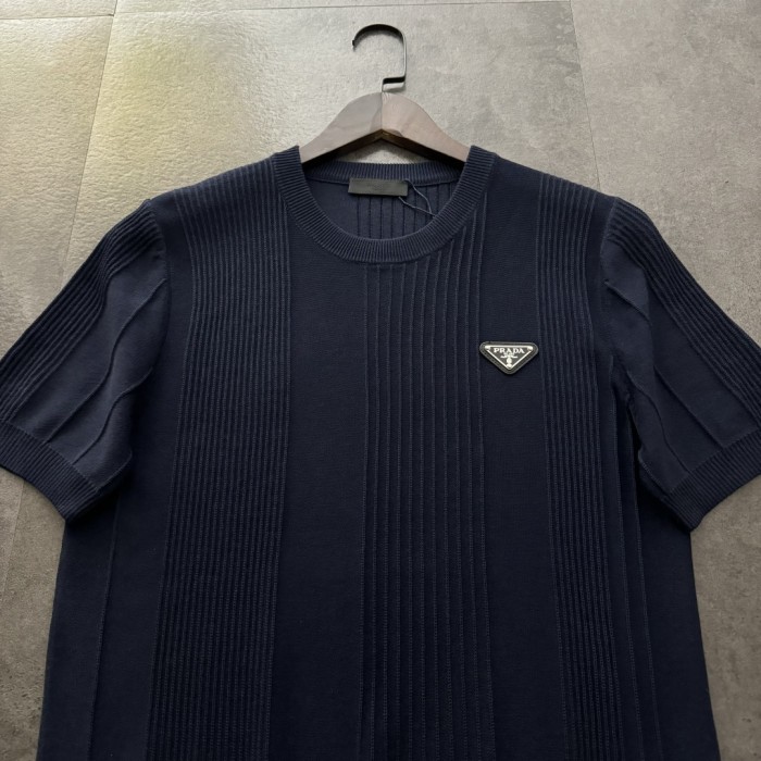 Prada Metal Logo Short-Sleeved T-Shirt