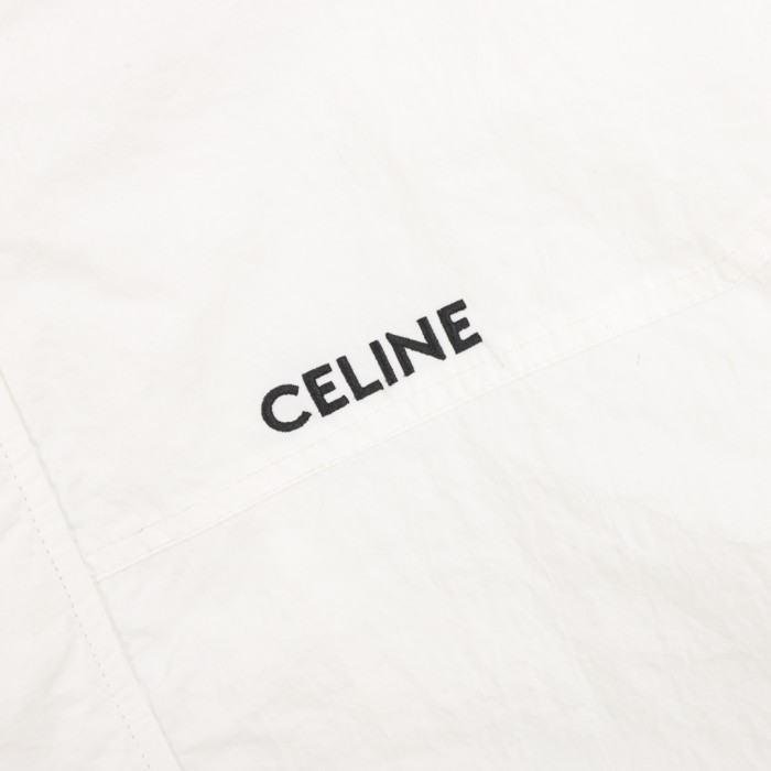 Celine Woven Zip-Up Jacket with Side Webbing