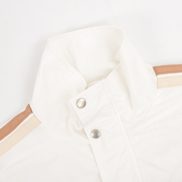 Celine Woven Zip-Up Jacket with Side Webbing