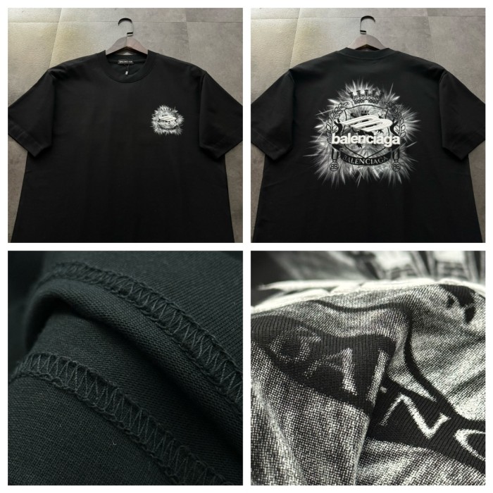 Balenciaga Logo Embroidered Short-Sleeved T-Shirt