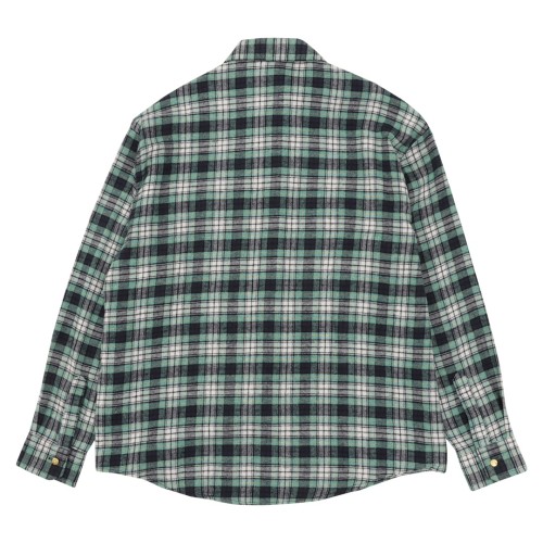 Celine Green Check Flannel Long Sleeve Shirt