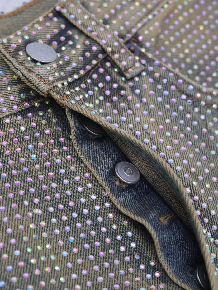 Acne Studio Crystal Rhinestone Jeans