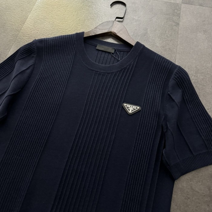 Prada Metal Logo Short-Sleeved T-Shirt