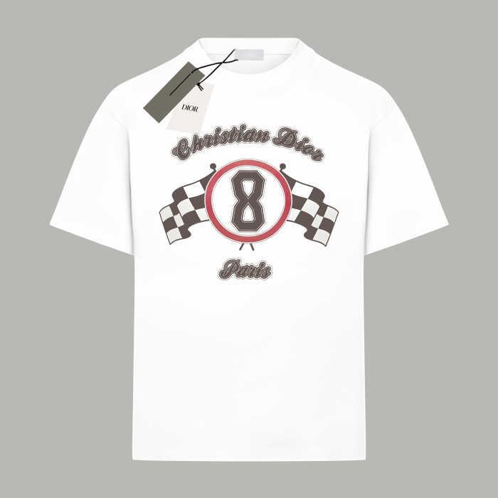 Dior Race Cotton And Linen Jersey T-Shirt