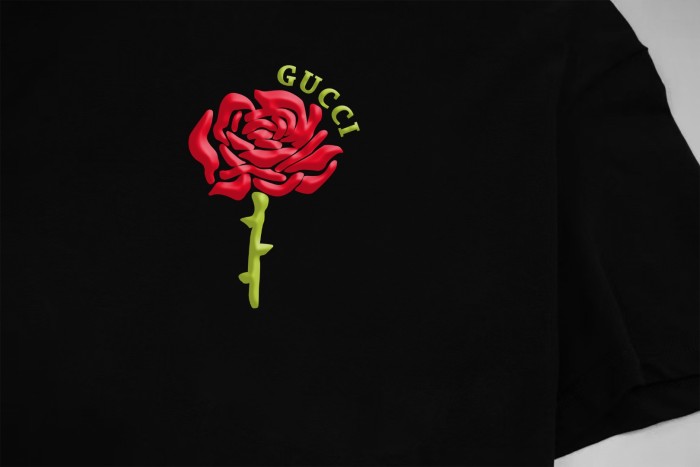 Gucci Rose Cotton Jersey T-Shirt