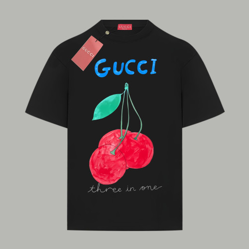 Gucci Cherry Printed Cotton T-shirt