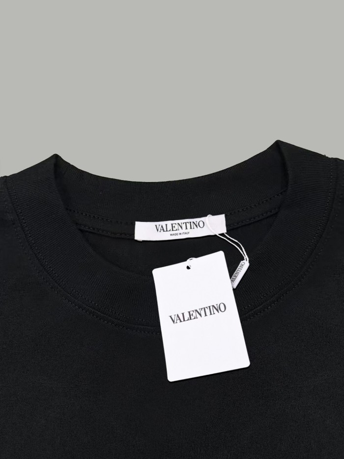 CHEZ VALENTINO PRINT COTTON JERSEY T-SHIRT