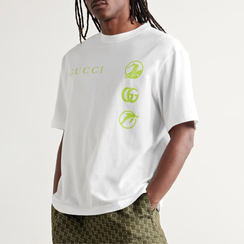 GUCCI Logo-Print Cotton-Jersey T-Shirt