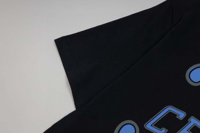 Celine Black Cotton Triomphe T-Shirt