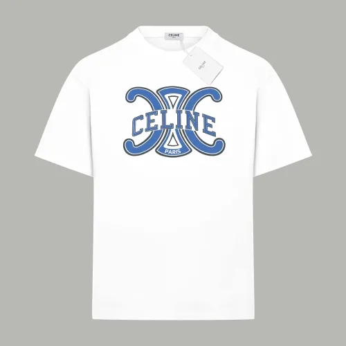 Celine Black Cotton Triomphe T-Shirt