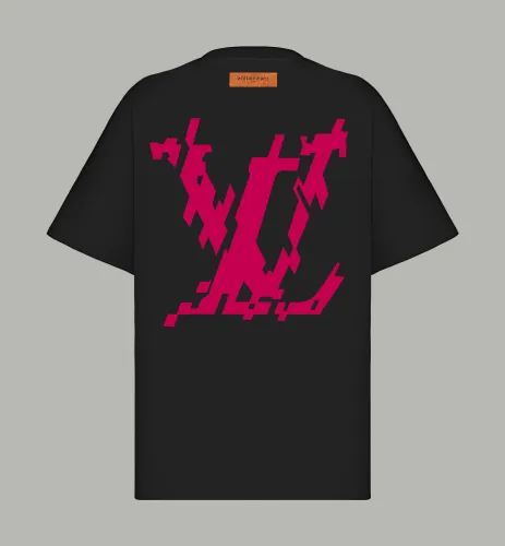 Louis Vuitton Show-Piece Pixel Logo Short-Sleeved T-Shirt