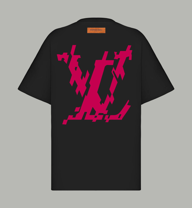 Louis Vuitton Show-Piece Pixel Logo Short-Sleeved T-Shirt