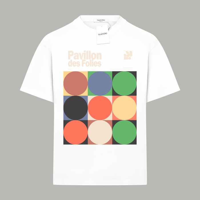 Valentino Cotton T-shirt With Pavillon Des Folies Print