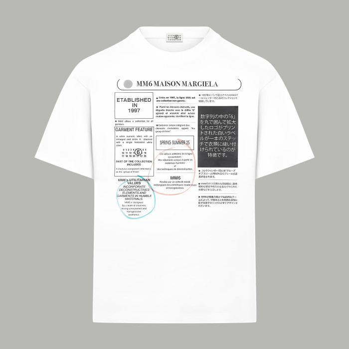 MM6 Maison Margiela Newspaper print T-shirt