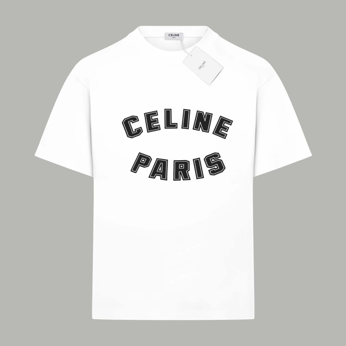 CELINE PARIS LOOSE T-SHIRT IN COTTON JERSEY