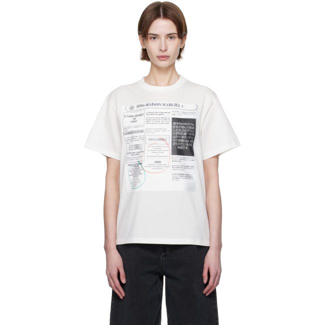 MM6 Maison Margiela Newspaper print T-shirt