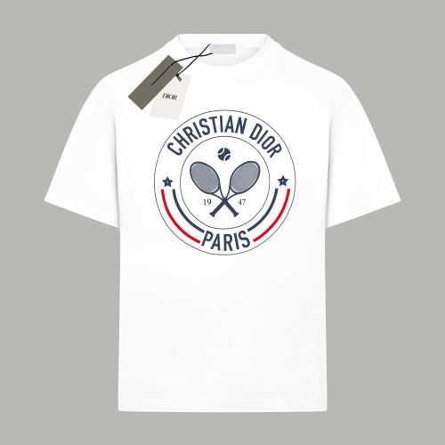 Dior Vibe Short Pleated T-shirt with Three-Tone Signature