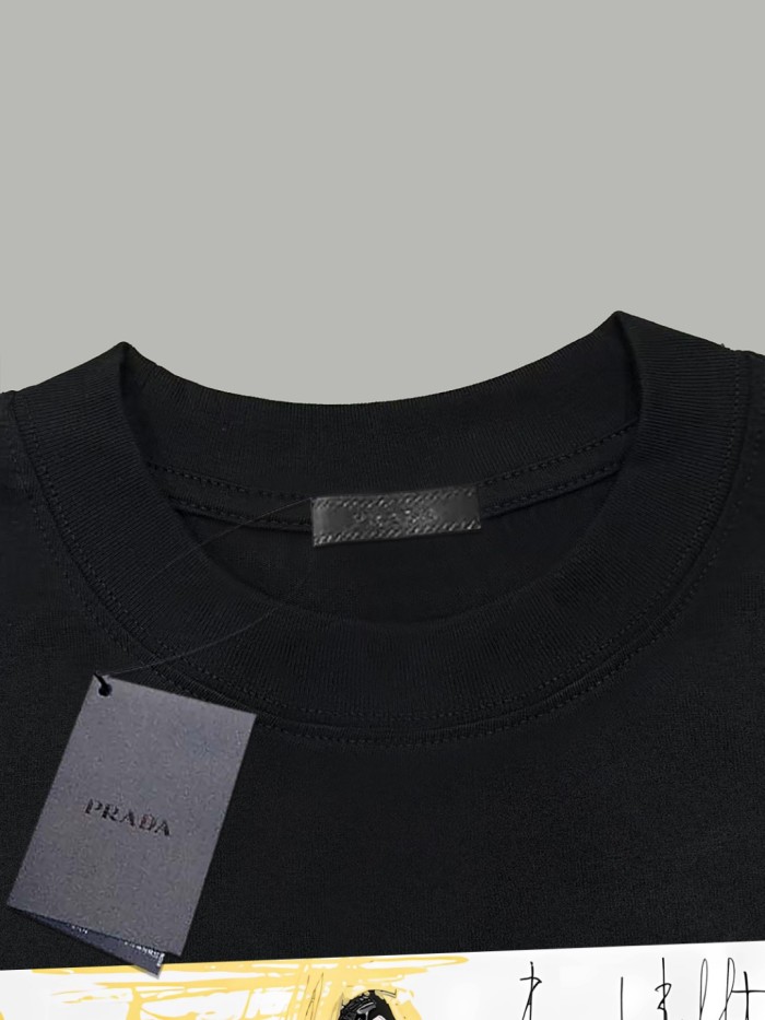 Prada Printed Cotton Jersey T-shirt