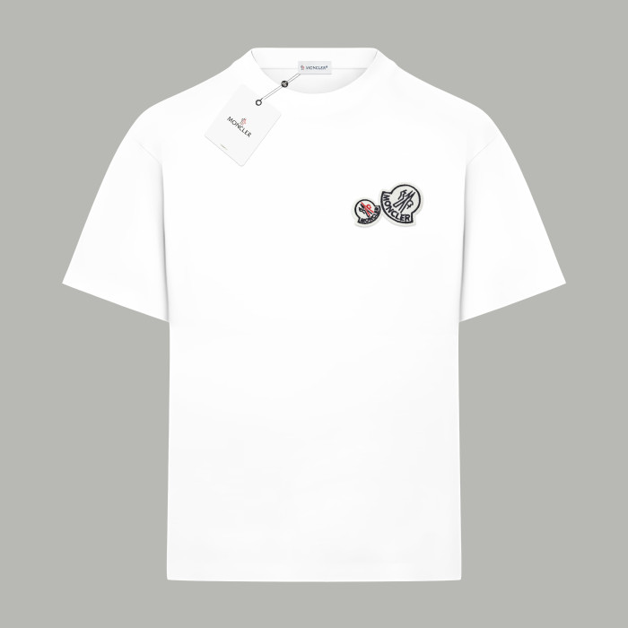 Moncler Men's Double Logo Cotton Jersey T-Shirt