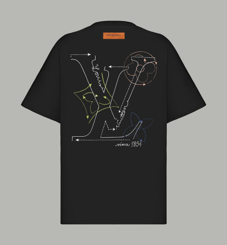 Louis Vuitton Logo Cotton Short-Sleeved T-Shirt