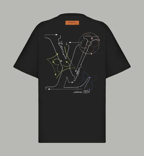 Louis Vuitton Logo Cotton Short-Sleeved T-Shirt