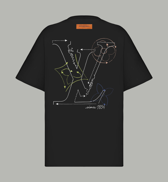 Louis Vuitton Logo Cotton Short-Sleeved T-Shirt