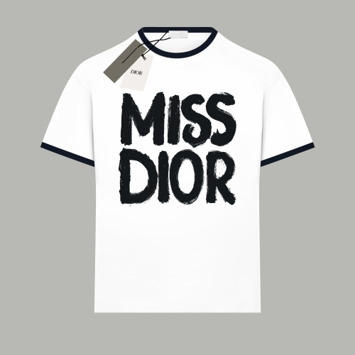 Dior T-Shirt Cotton and Linen Jersey with Miss Dior