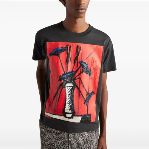 Prada Print jersey T-shirt