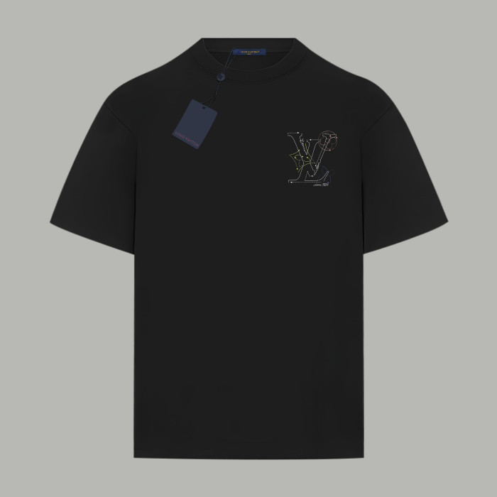 Louis Vuitton Logo Cotton Short-Sleeved T-Shirt