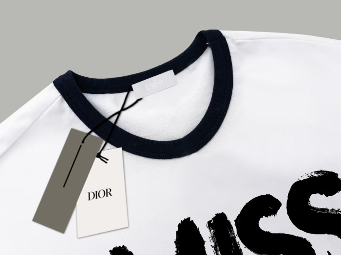 Dior T-Shirt Cotton and Linen Jersey with Miss Dior